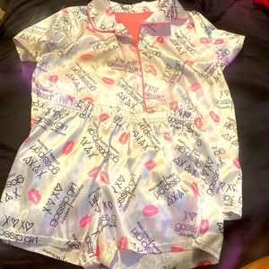 Size 12 girls , gossip girl silk pajama set